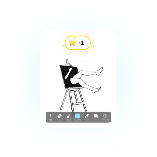 The Sketchar rewards and achievements screen