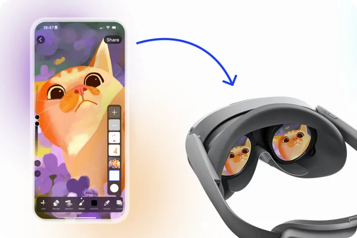 Sending an image from the phone to the headset