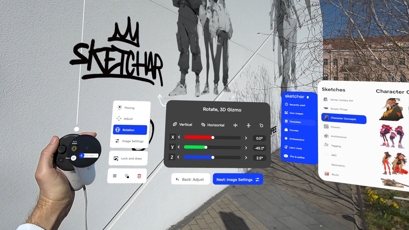 Pinte murais mais rápido com o Sketchar e um headset VR